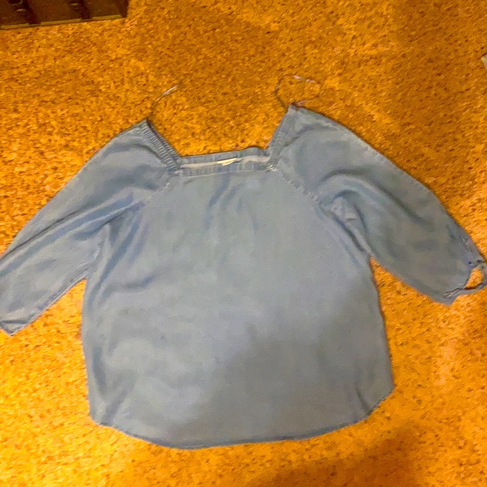 Vintage denim Liz Claiborne shirt off shoulder if you like  size xlarge